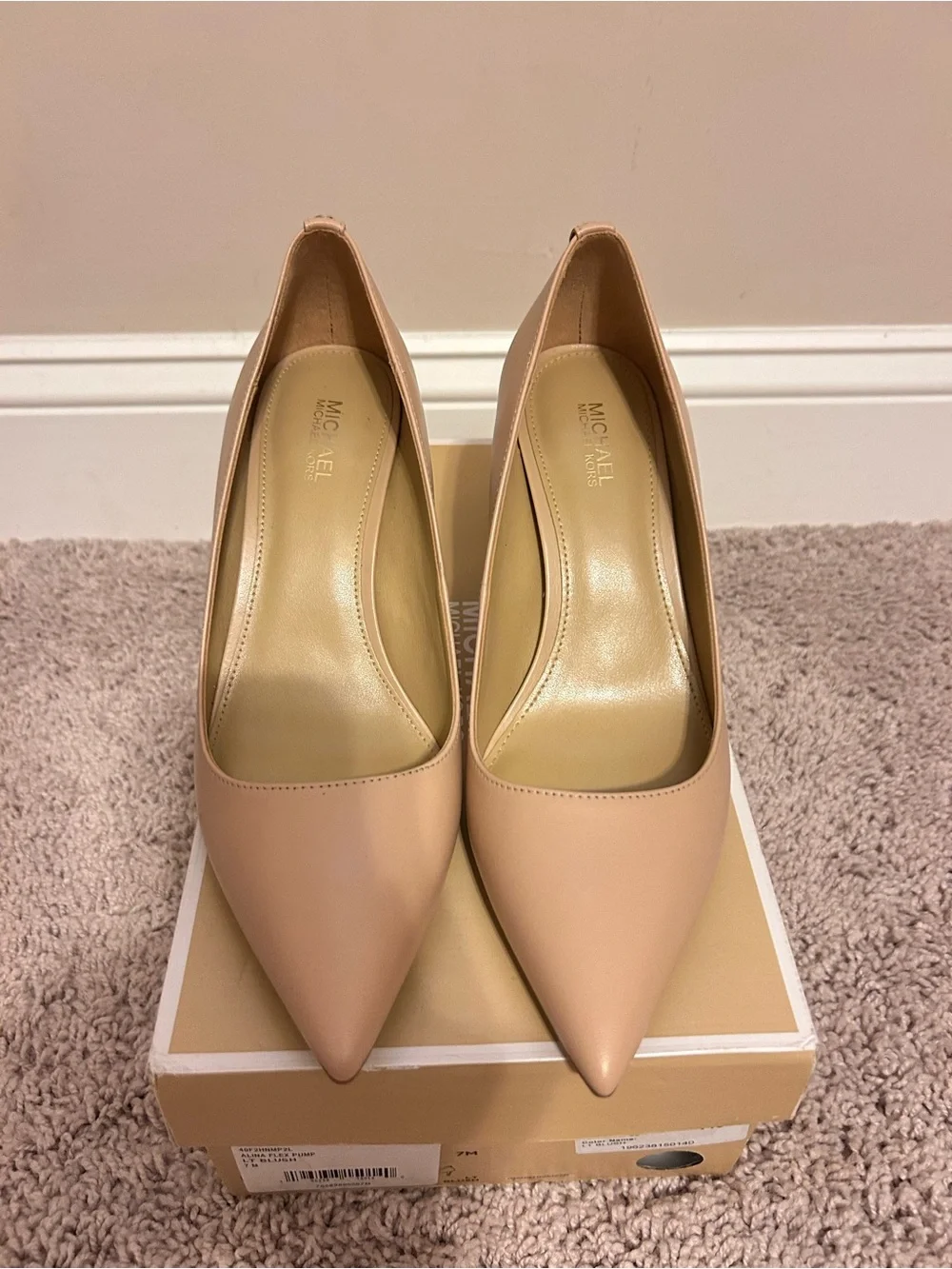 Michaels Blush Beige Pointed Toe Stiletto Pumps